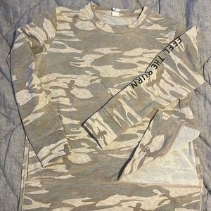 Burn Boot Camp Feel The Burn Slit Sides Camp Crewneck